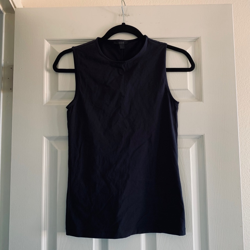 COS • Navy Stretch Tank Top